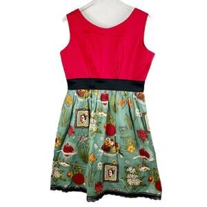 Hemet Frida Kahlo Mexican Art Rockabilly Pin-Up Retro Dress‎ Size 2X NWT